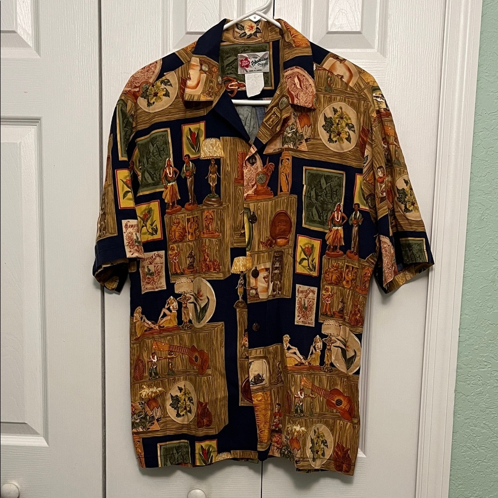 Vintage Hawaiian Print Shirt large